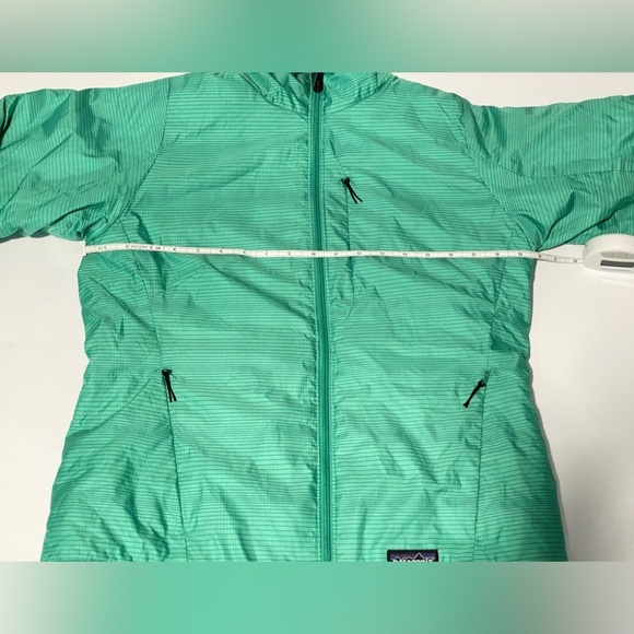 Patagonia Micro Puff Hooded Jacket Teal Green Grid 83986 outdoor small s - Picture 15 of 15